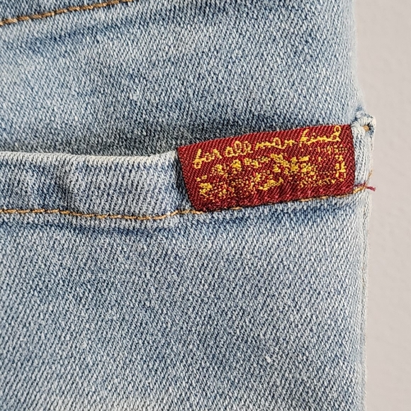 7 For All Mankind Kids Blue Denim Shorts - Picture 5 of 7